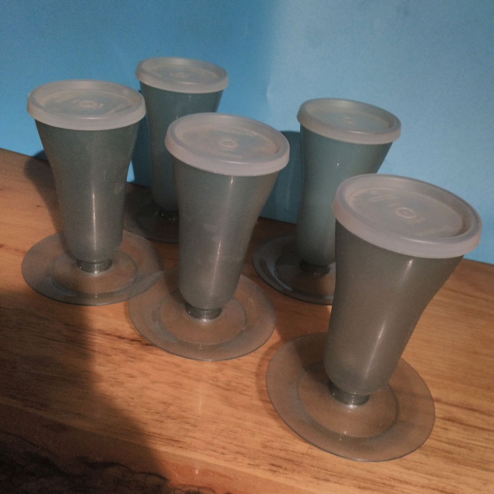 5- Tupperware dessert cups